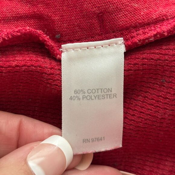 J Jill Women Thermal Knit Tunic Top Pockets Long Sleeve Muted Red Size 2X J110 - Picture 8 of 9